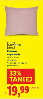 Poszewka na poduszkę LIVARNO home promocja w Lidl