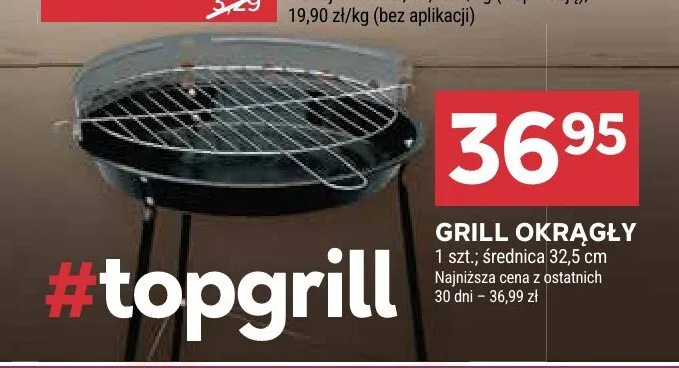 Grill okrągły promocja w Stokrotka