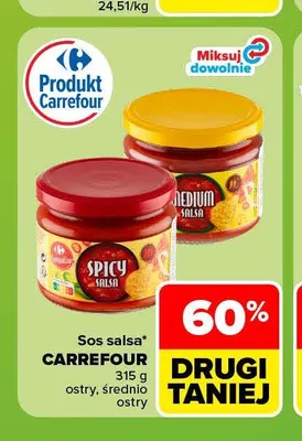 Sos salsa ostry Carrefour promocja w Carrefour