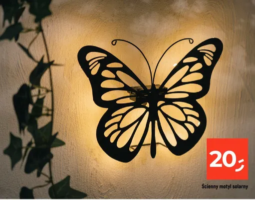 Ścienny motyl solarny promocja w Dealz