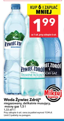 Woda niegazowana Żywiec Zdrój promocja w LEWIATAN