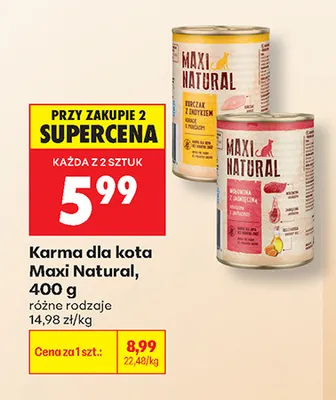 Karma dla kota Maxi Natural promocja w Biedronka