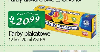Farby plakatowe Astra promocja w CEZAR Delikatesy