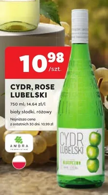 Cydr Lubelski biały słodki promocja w Stokrotka
