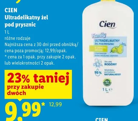 Ultradelikatny żel pod prysznic Cien promocja w Lidl