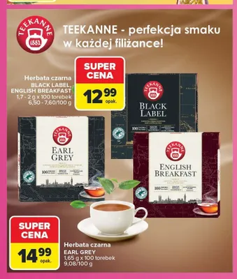 Herbata czarna Teekanne English Breakfast promocja w Carrefour