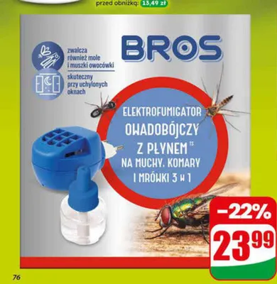 Urządzenie elektryczne + płyn 3w1 Bros promocja w Dino
