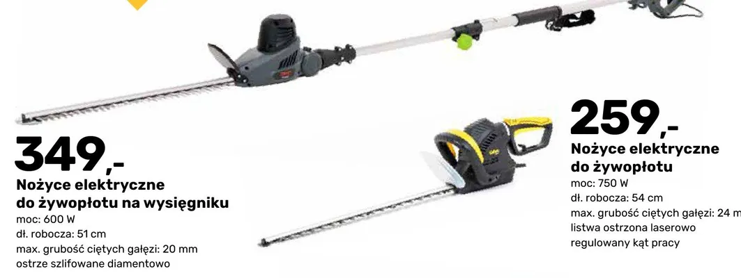 Nożyce elektryczne do żywopłotu promocja w Bricomarche