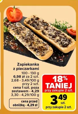 Zapiekanka z pieczarkami promocja w Carrefour