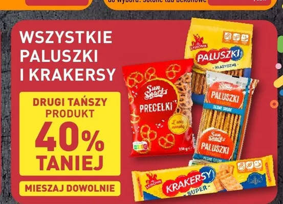 Paluszki i krakersy Sun Snacks promocja w Aldi