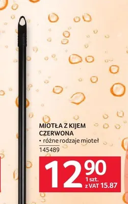 Miotła z kijem czerwona promocja w Selgros