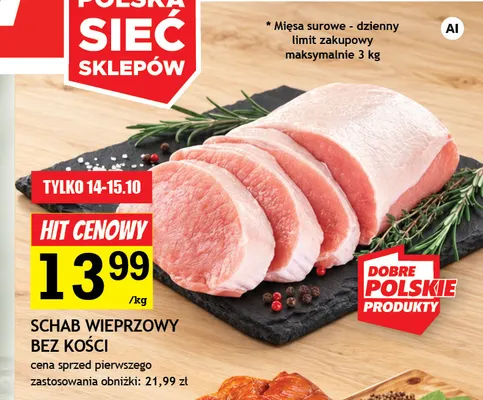 Schab wieprzowy bez kości promocja w Gram Market