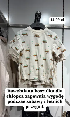 Bawełniana koszulka chłopięca H&M promocja w H&M