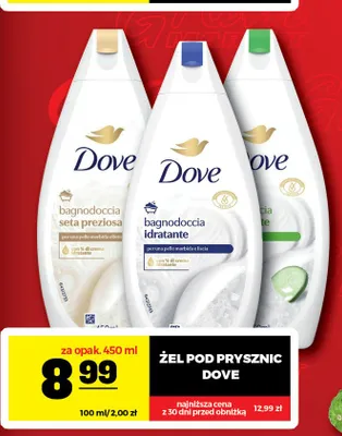 Żel pod prysznic Dove Bagnodoccia Seta Preziosa promocja w Gram Market