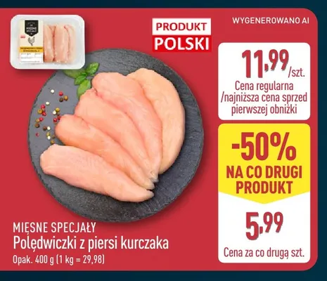 Polędwiczki z piersi kurczaka Mięsne Specjały promocja w Aldi