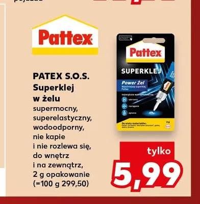 Superklej w żelu Pattex S.O.S. promocja w Kaufland