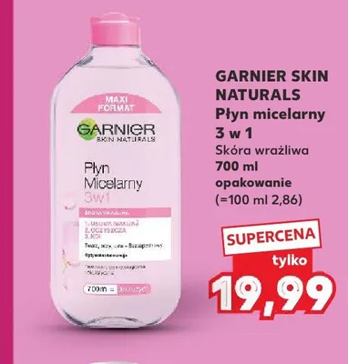Płyn micelarny Garnier Skin Naturals 3 w 1 promocja w Kaufland