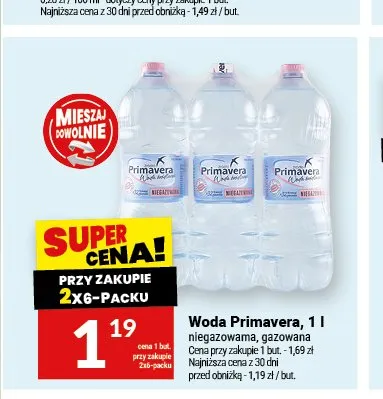 Woda gazowana Primavera promocja w Twój Market