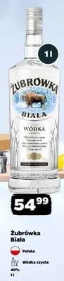 Wódka czysta Żubrówka Biała 40% promocja w Netto