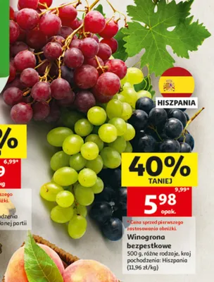 Winogrona bezpestkowe promocja w Auchan