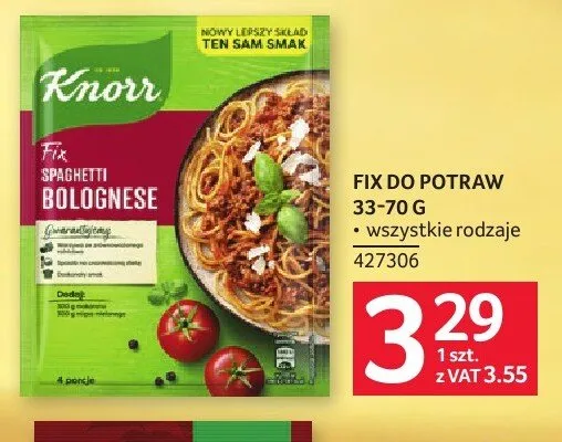 Fix do potraw Knorr promocja w Selgros