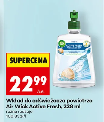 Wkład do odświeżacza powietrza Air Wick Active Fresh promocja w Biedronka