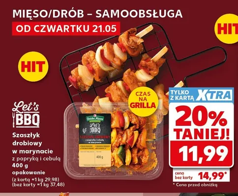 Szłyk drobiowy w marynacie z papryką i cebulą Let's BBQ promocja w Kaufland