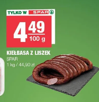 Kiełbasa z liszek SPAR promocja w SPAR