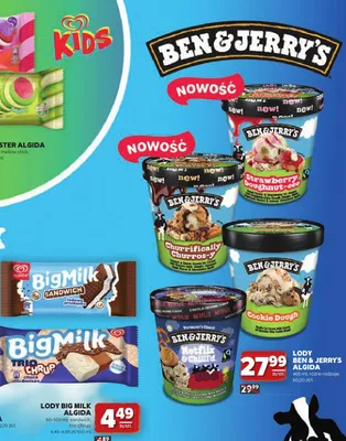 Lody Big Milk Sandwich Algida promocja w Stokrotka