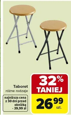 Taboret różne rodzaje promocja w Carrefour