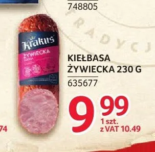 Kiełbasa żywiecka Krakus promocja w Selgros