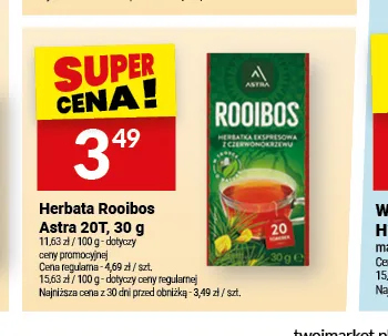 Herbata Rooibos Astra promocja w Twój Market