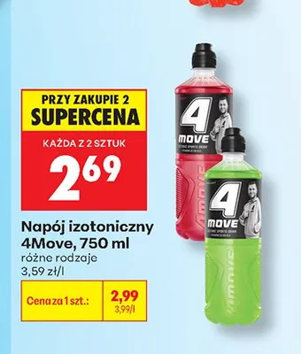 Napój izotoniczny 4Move niebieski promocja w Biedronka