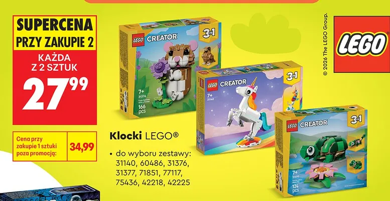 Klocki LEGO Creator 31140 promocja w Biedronka