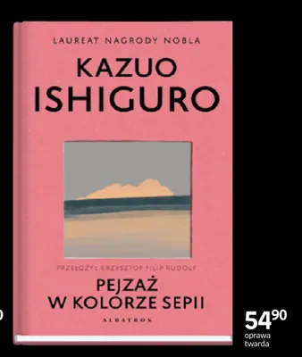Książka Pejzaż w kolorze sepii Kazuo Ishiguro oprawa twarda promocja w Empik