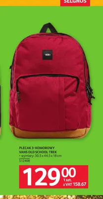 Plecak 3-komorowy Vans Old School Trek promocja w Selgros