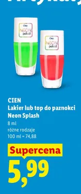 Top do paznokci Neon Splash Cien promocja w Lidl