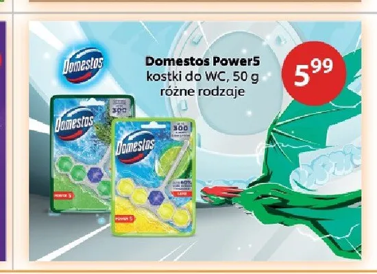 Kostki do WC DOMESTOS Power5 50g promocja w Drogerie Laboo