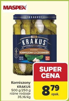 Korniszony z czosnkiem promocja w Carrefour