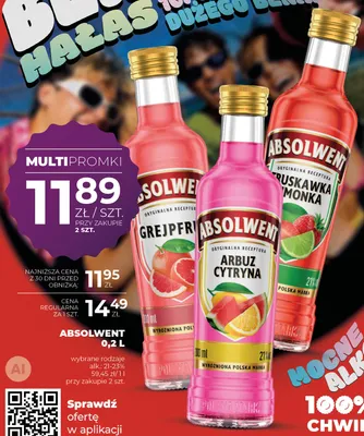 Likier Absolwent Arbuz Cytryna promocja w Duży Ben