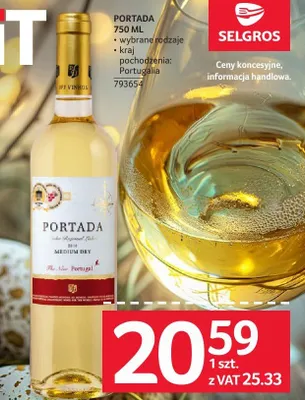 Wino PORTADA 750 ML promocja w Selgros
