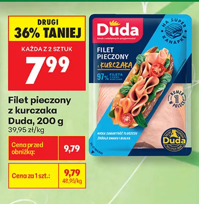 Filet pieczony z kurczaka Duda promocja w Biedronka