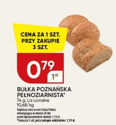 Bułka poznańska pełnoziarnista La Lorraine promocja w Chata Polska