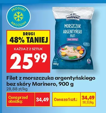 Filet z morszczuka argentyńskiego bez skóry promocja w Biedronka