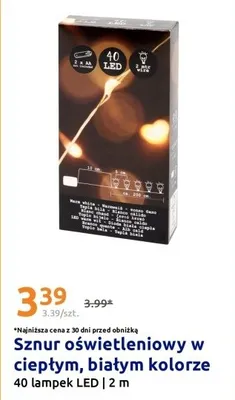 Sznur oświetleniowy w ciepłym, białym kolorze promocja w Action