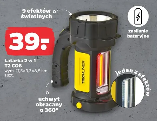 Latarka 2 w 1 T2 Cob Techliner promocja w Netto