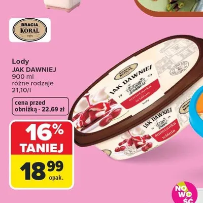 Lody Jak Dawniej Bracia Koral promocja w Carrefour Market