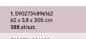 Blat laminowany Dąb górski 62x3,8x305cm promocja w Castorama