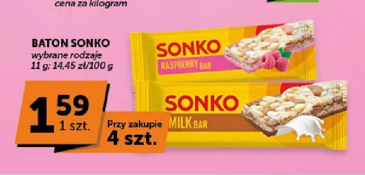 Baton Sonko Raspberry Bar promocja w ABC