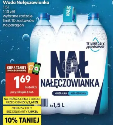 Woda Nałęczowianka promocja w Delikatesy Centrum